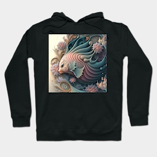 A Fractal Design in a Fish Motif Hoodie